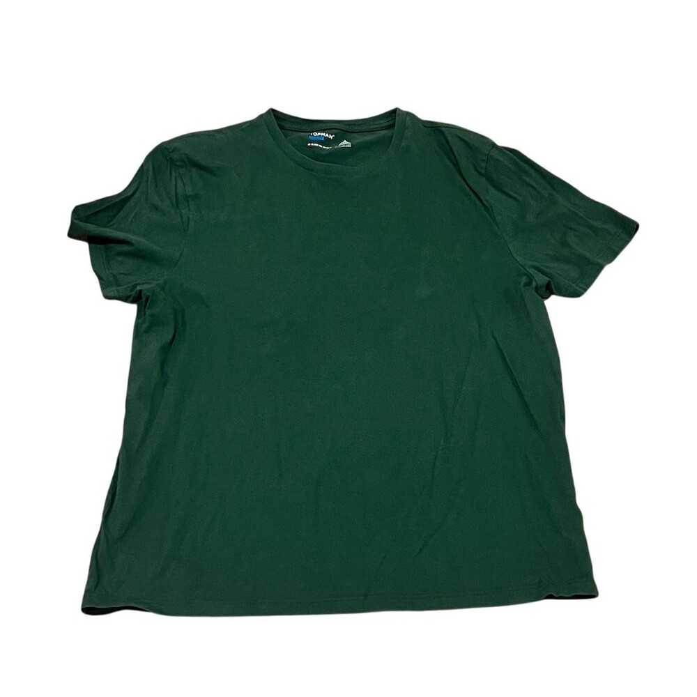 Topman T-Shirt Men's Size XL Dark Green Solid Crew Neck Short Sleeve